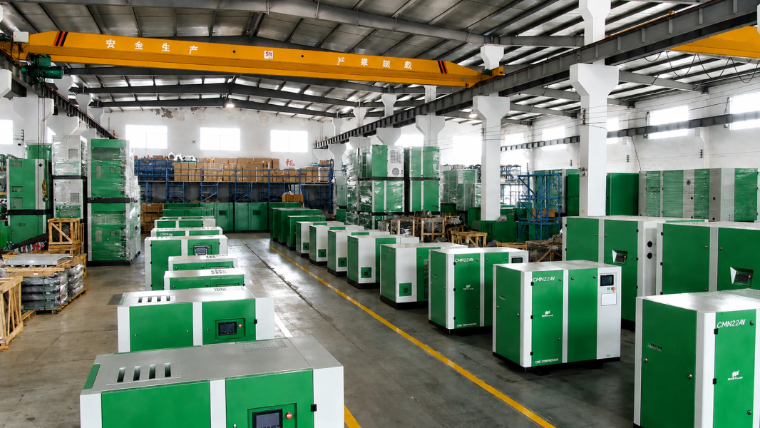 EVER POWER Water-Injected Air Compressor Factory Manufacturing